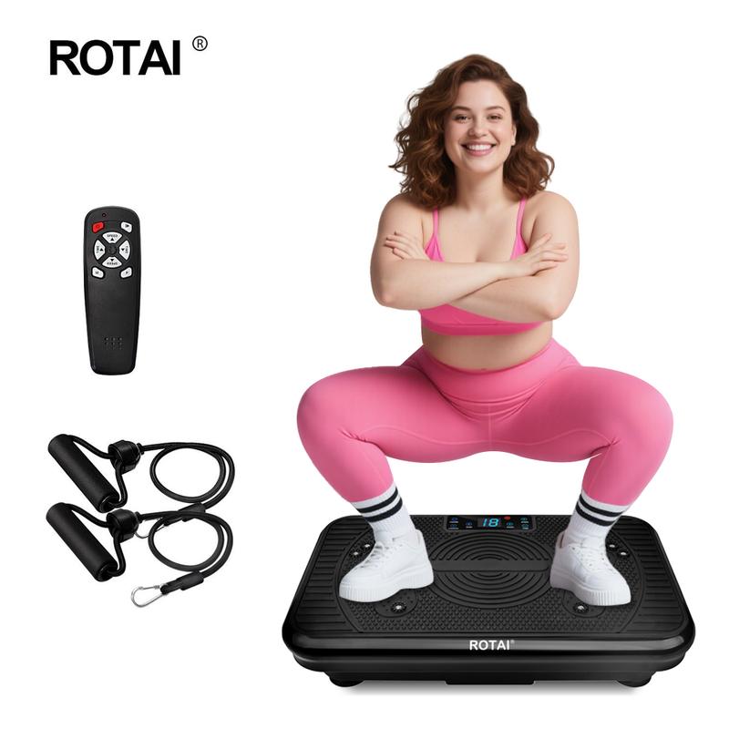 ROTAI Vibration Plate Exercise Machine Whole Body Vibration Plate 300 Lbs Capacity Lymphatic Drainage Home Gym Kit Workout Equipment for Full Body #Tiktokshopblackfriday