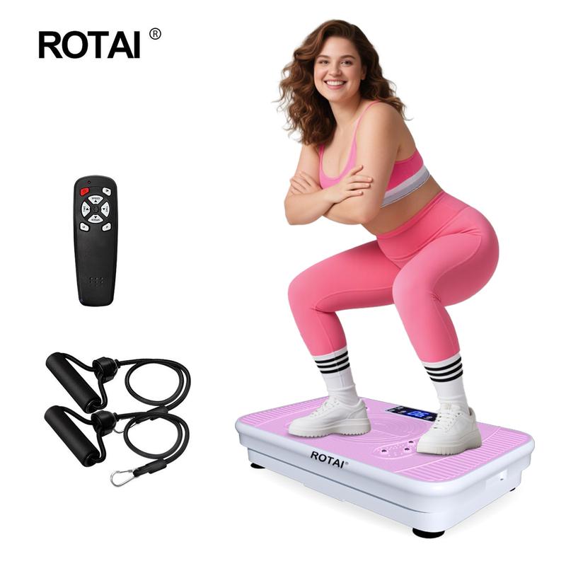 ROTAI Vibration Plate Exercise Machine Whole Body Vibration Plate 300 Lbs Capacity Lymphatic Drainage Home Gym Kit Workout Equipment for Full Body #Tiktokshopblackfriday